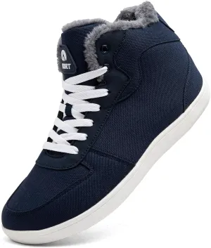 Men's Snow Ankle Boots - Fur Lined Winter Warm Anti-Slip Water Resistant Booties - Outdoor Walking Boots 6.5-11.5US
