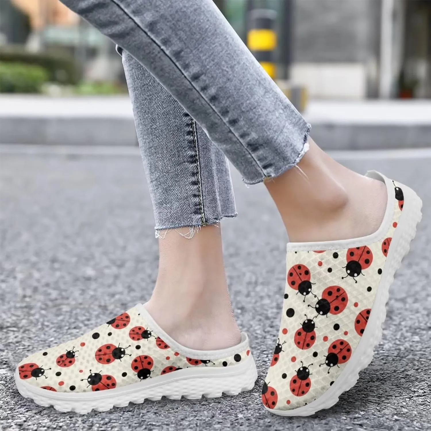 Mesh Flats Water Shoes for Women Slip On Barefoot Aque Shoes Womens Mules for Summer Quick Dry Casual Walking Flats