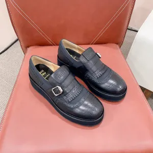 Miu-Church's Loafers Black Nubuck Leather