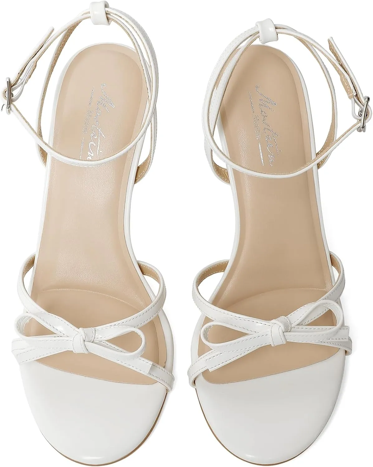 Mostrin Strappy Heels for Women Lace Up Ankle Strap Round Open Toe Stiletto High Heels Women's Heeled Sandals for Prom, Party, Daily