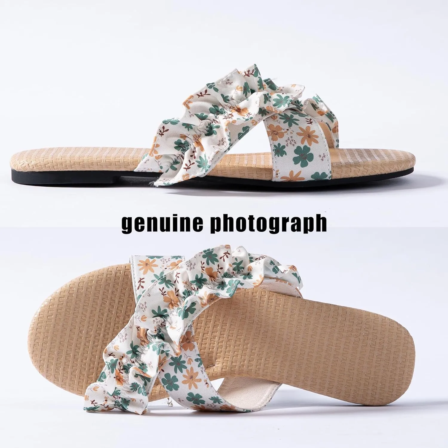 Mtzyoa Women Flat Sandals Braided Leather Crossover Nude Dressy Fashion Evening Party Wedding Sandals