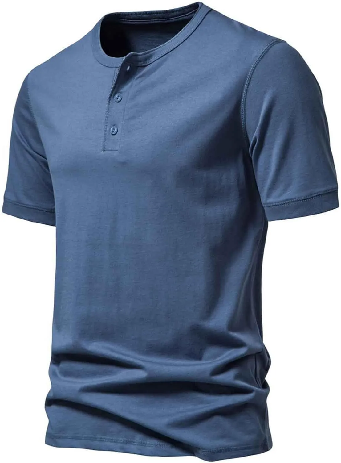 Muscularfit Mens Shirts Casual Short Sleeve V Neck Buttons Shirt Athletic Running Gym Workout Tee Tops Regular Fit Basic Tops
