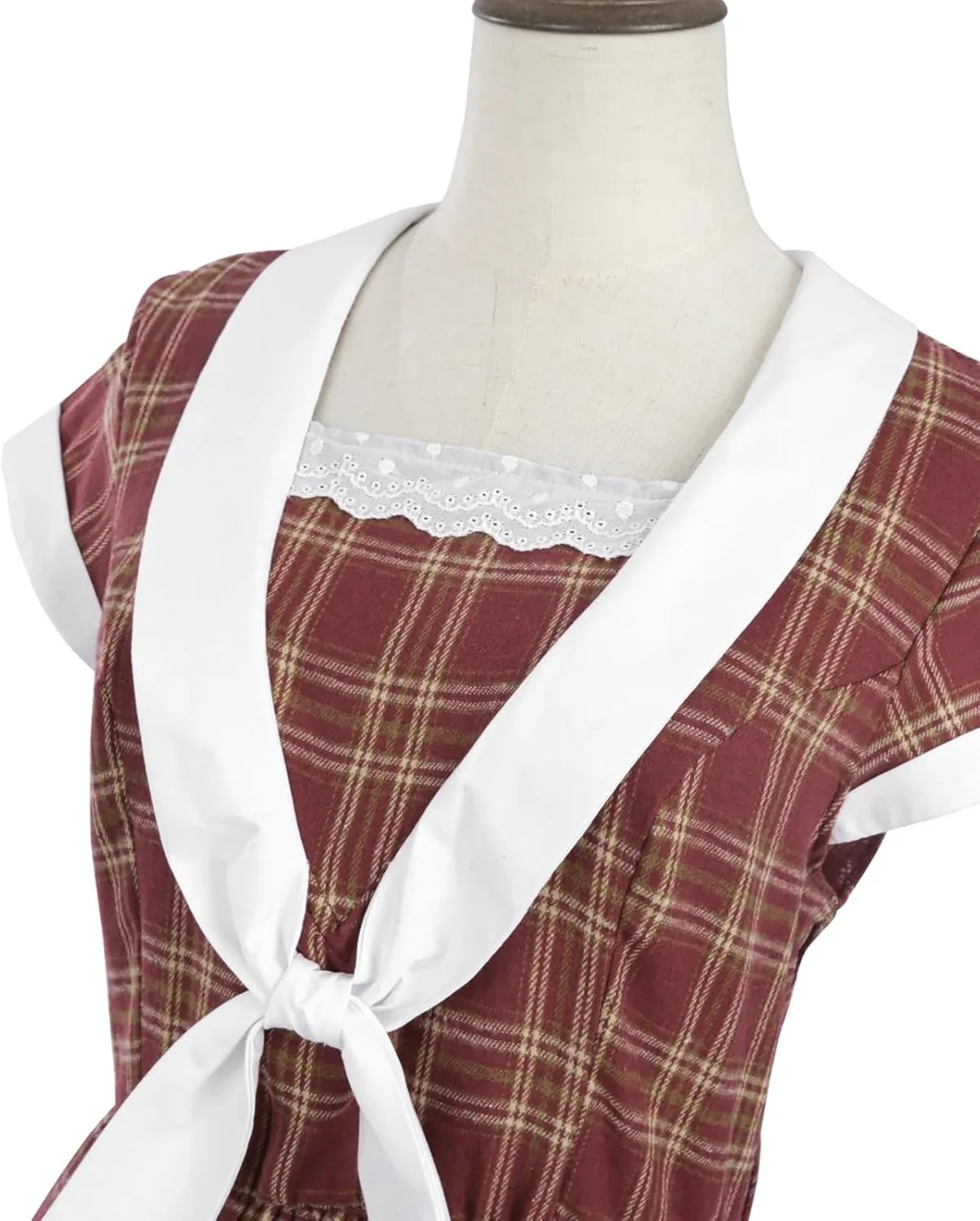 NSPSTT Vintage 1950s Dresses for Women Christmas Dress Red Plaid dress