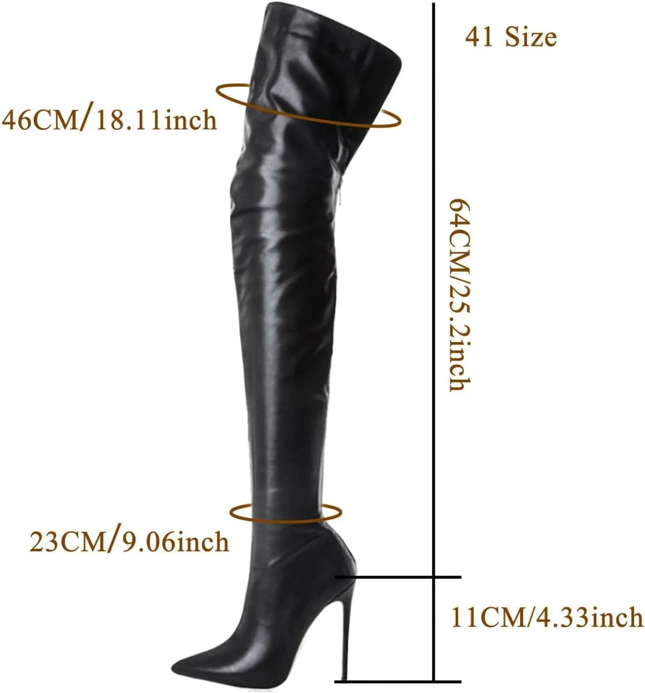 Over Knee Boots for Women Wide Calf Plus Size Fashion Boot Block High Heel Side Zipper Booties Casual Cozy Winter Boots