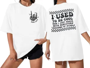 Overstimulated Moms Club Shirt Oversized Mama Shirts Funny Mom Life Graphic Tees Casual Short Sleeve Trendy Tops