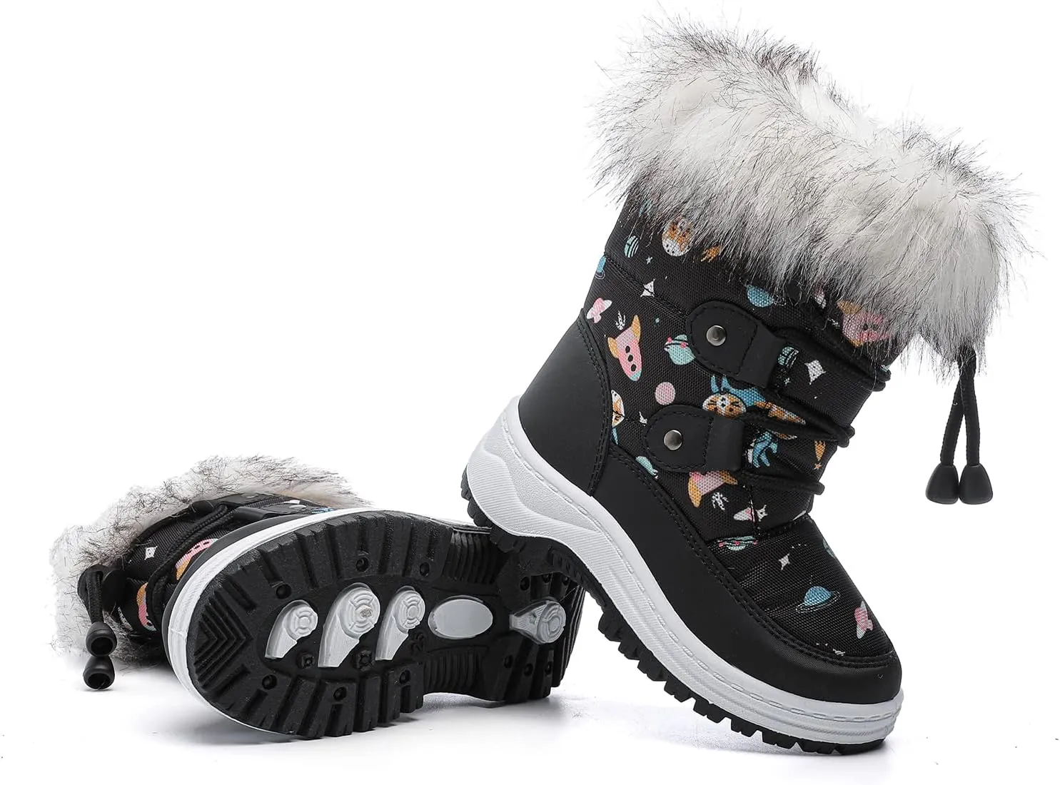 peggy piggy Boy's Girl's Winter Boots Outdoor Waterproof Cold Weather Snow Boots Warm Shoes(Toddler/Little Kid)