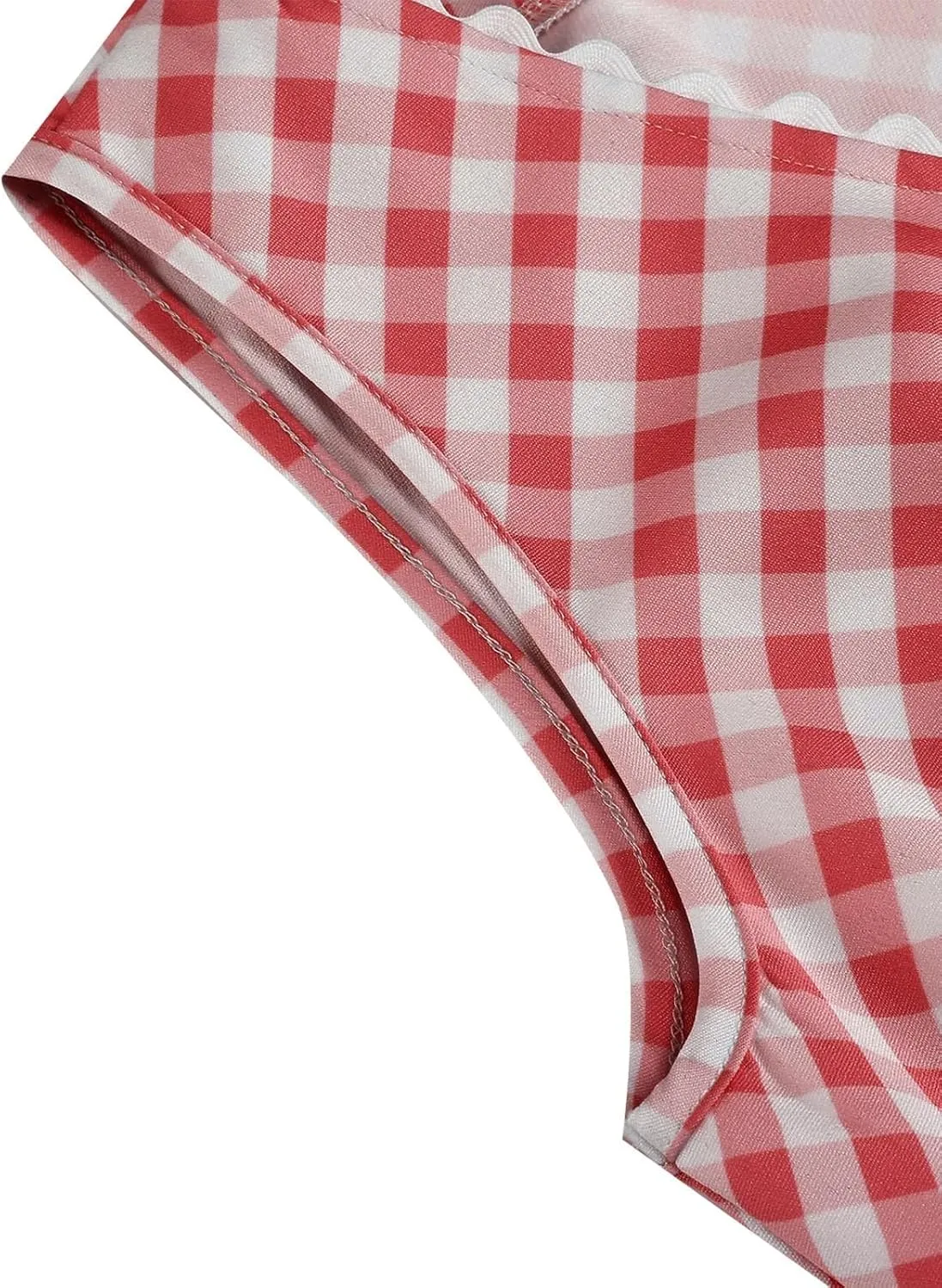 Plaid Dresses for Women 2025 Summer Sleeveless V Neck Button Down Dress Casual Fitted Flare Retro Ladies Sundress