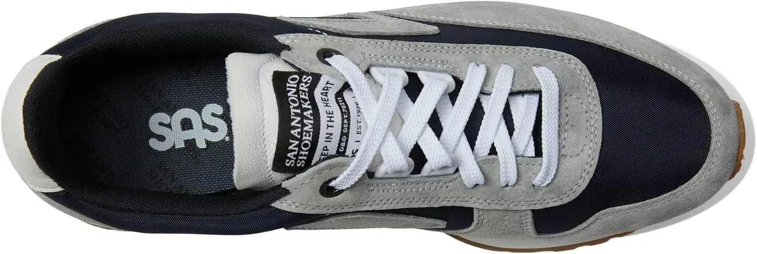 SAS® 7Eventy6ix-Y Running Shoes for Men – Leather and Textile Construction – Almond Toe – Lace-up Closure