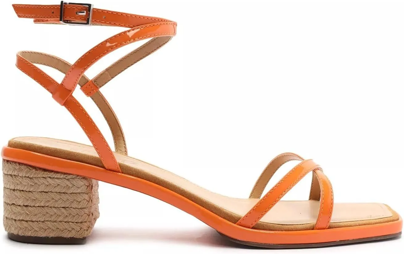 SCHUTZ Womens Narah Leather Ankle Strap Heels