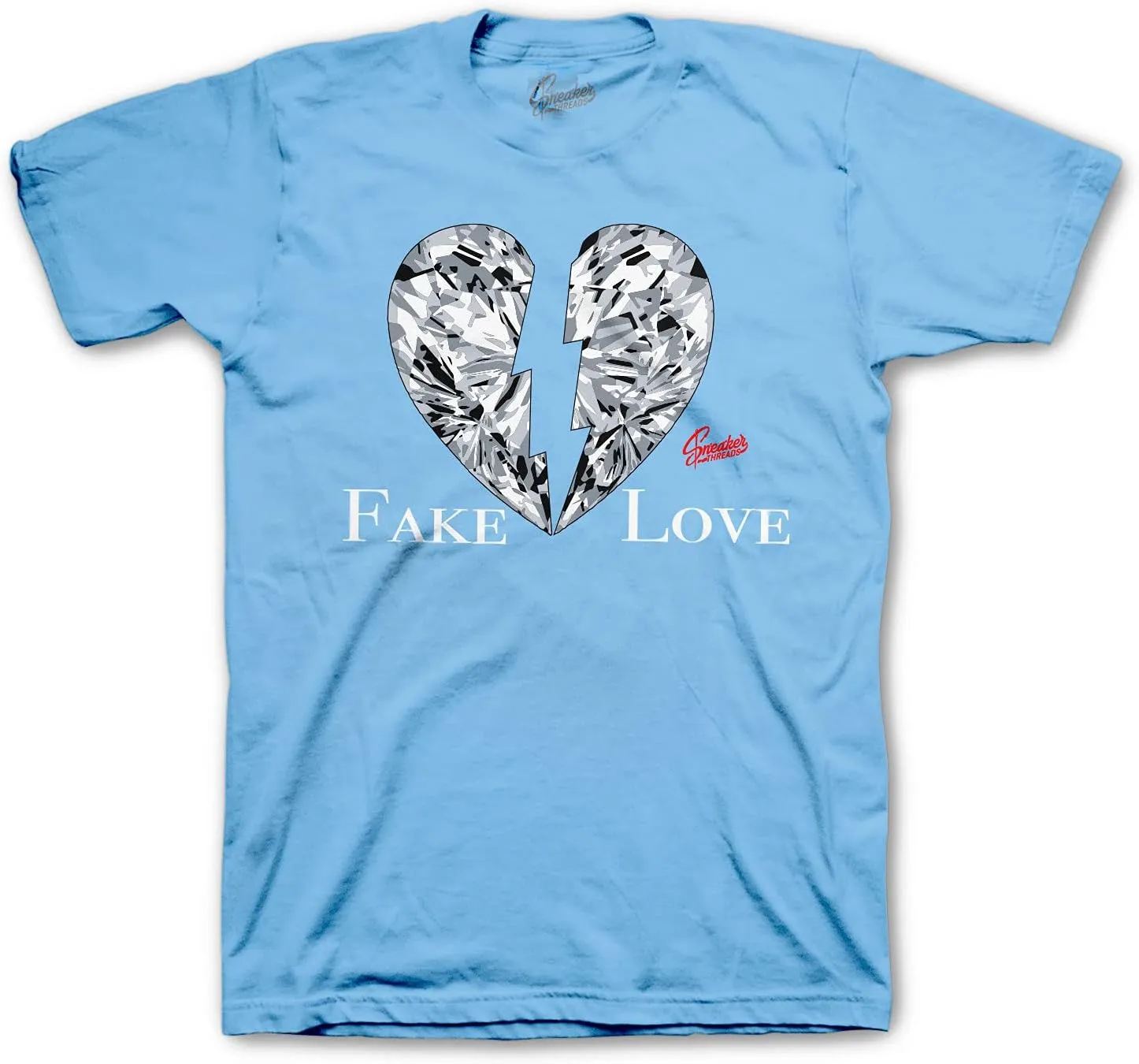 Sneaker Tee Matches Jordan 4 University Blue - Love Tee Shirt