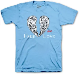Sneaker Tee Matches Jordan 4 University Blue - Love Tee Shirt