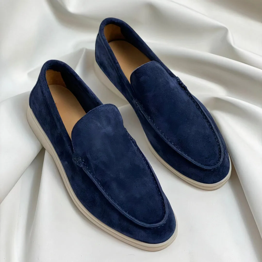 Taupe Suede Men's Slip-On Loafers - Luxury, Comfortable, Versatile