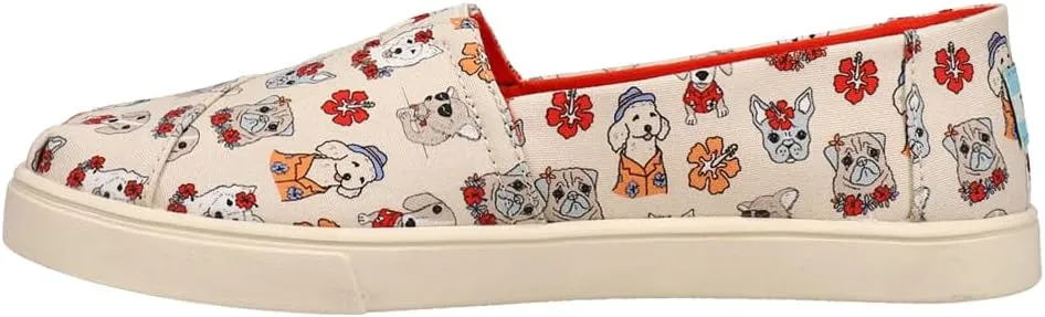 TOMS Womens Alpargata Cupsole Animal Print Slip On Sneakers Shoes Casual - Off White