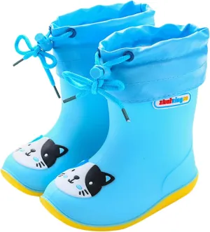 Unisex Kids Print Rain Boots Waterproo𝐟 Rubber Rain Shoes Toddler Boys Girls Lightweight Rainboots Kids Rain Boots