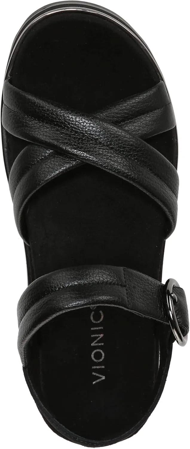 Vionic Women's Pheonix Reyna Slide Adusjtable Strap Sandal - Ladies Fashion Platform Sandals with Concealed Orthotic Arch Support, Sizes 5-11 Medium Fit