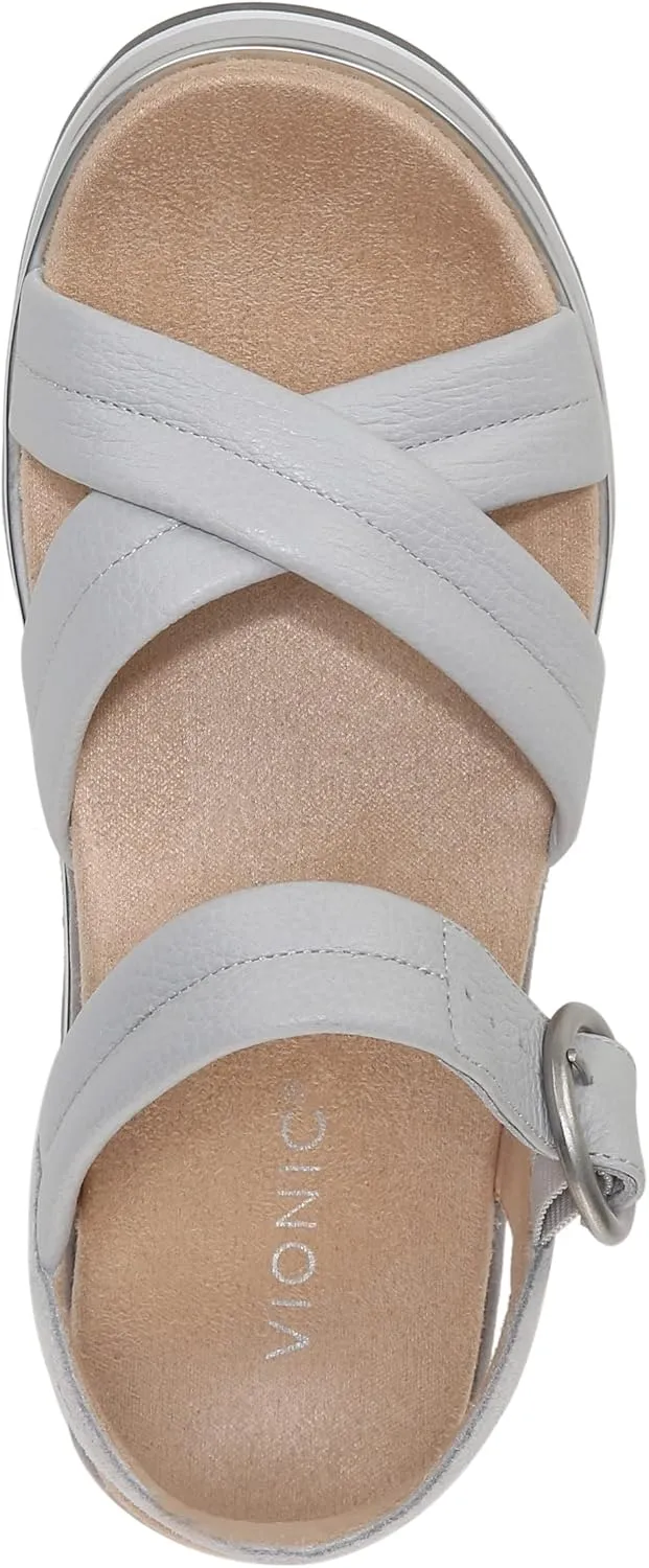 Vionic Women's Pheonix Reyna Slide Adusjtable Strap Sandal - Ladies Fashion Platform Sandals with Concealed Orthotic Arch Support, Sizes 5-11 Medium Fit