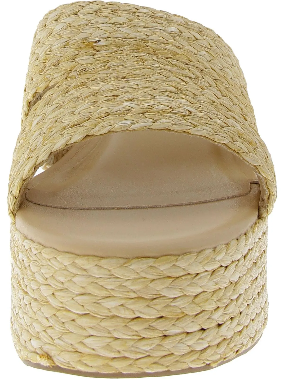 Wild Pair Womens Niftyy Heeled Slip-On Espadrilles Beige 8.5 Medium (B,M)