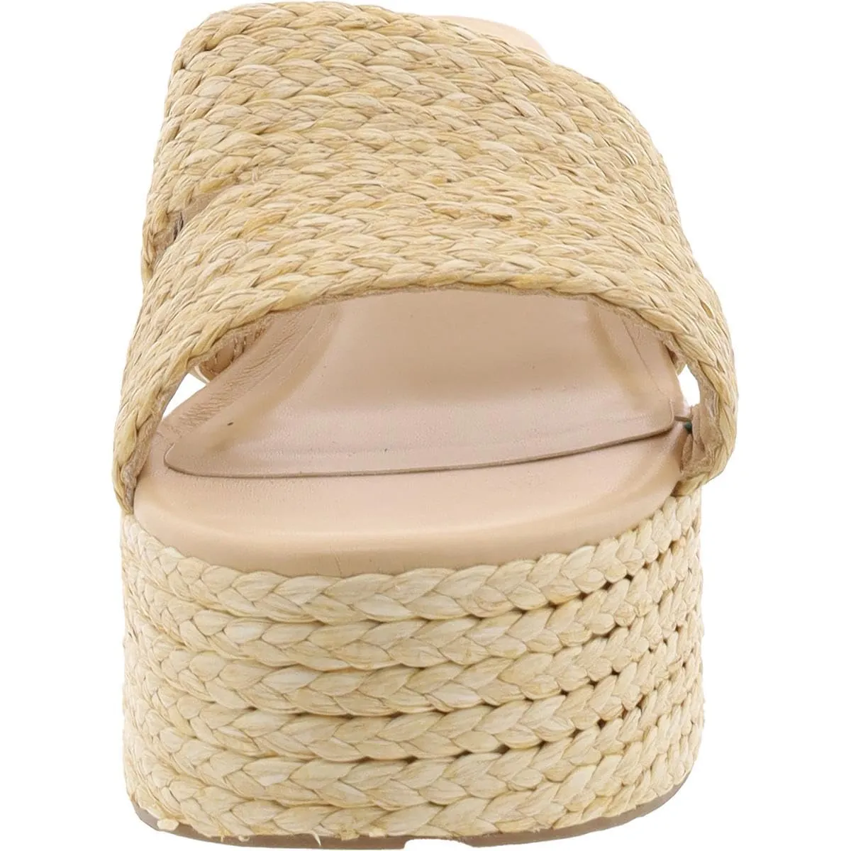 Wild Pair Womens Niftyy Heeled Slip-On Espadrilles Beige 8.5 Medium (B,M)