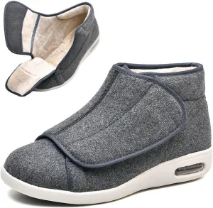 Winter Warm Fuzzy Memory Foam House Shoes Extra Wide Shoes Swollen Feet Diabetic Edema Boots Slippers Indoor Outdoor Sandals Unisex