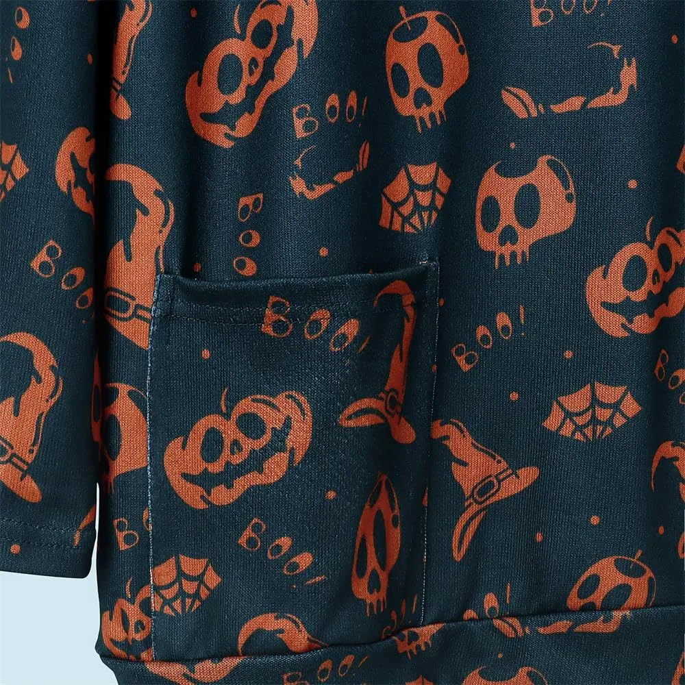 Womens Halloween Crewneck Sweatshirts Pumpkin Long Sleeve Pullover Tops Vintage Oversized Shirt Blouse Clothes