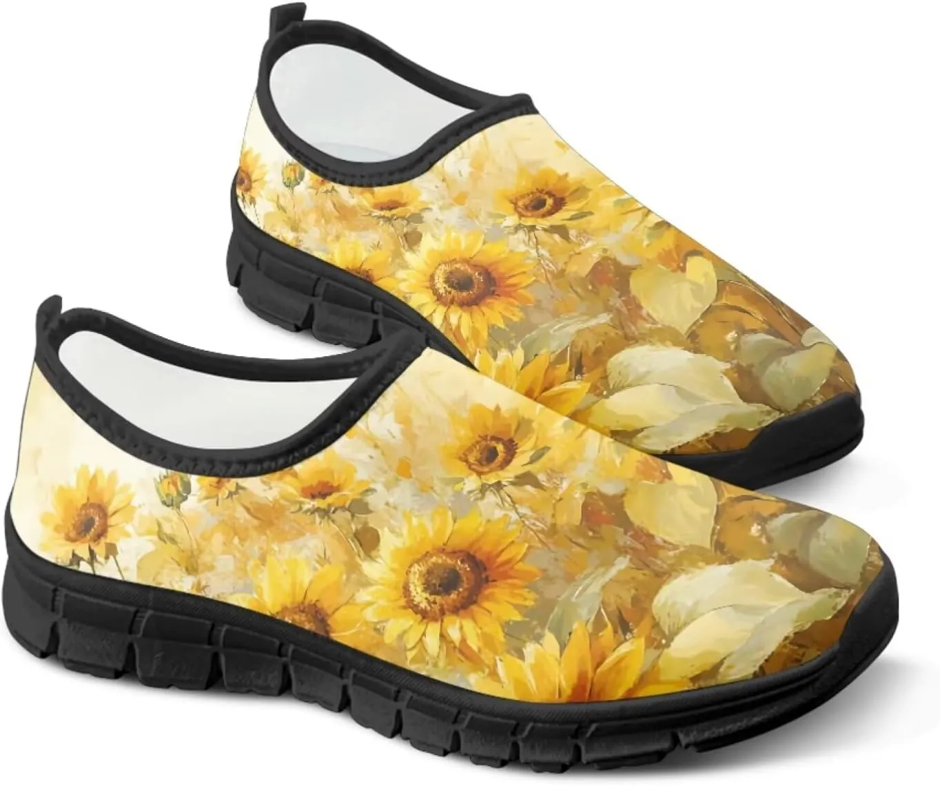 Women's Slip on Sneakers Casual Shoes Loafers Non Slip Breathable Comfortable Walking Sneakers Gifts for Women Girls Black Sole Size 5.5-11.5