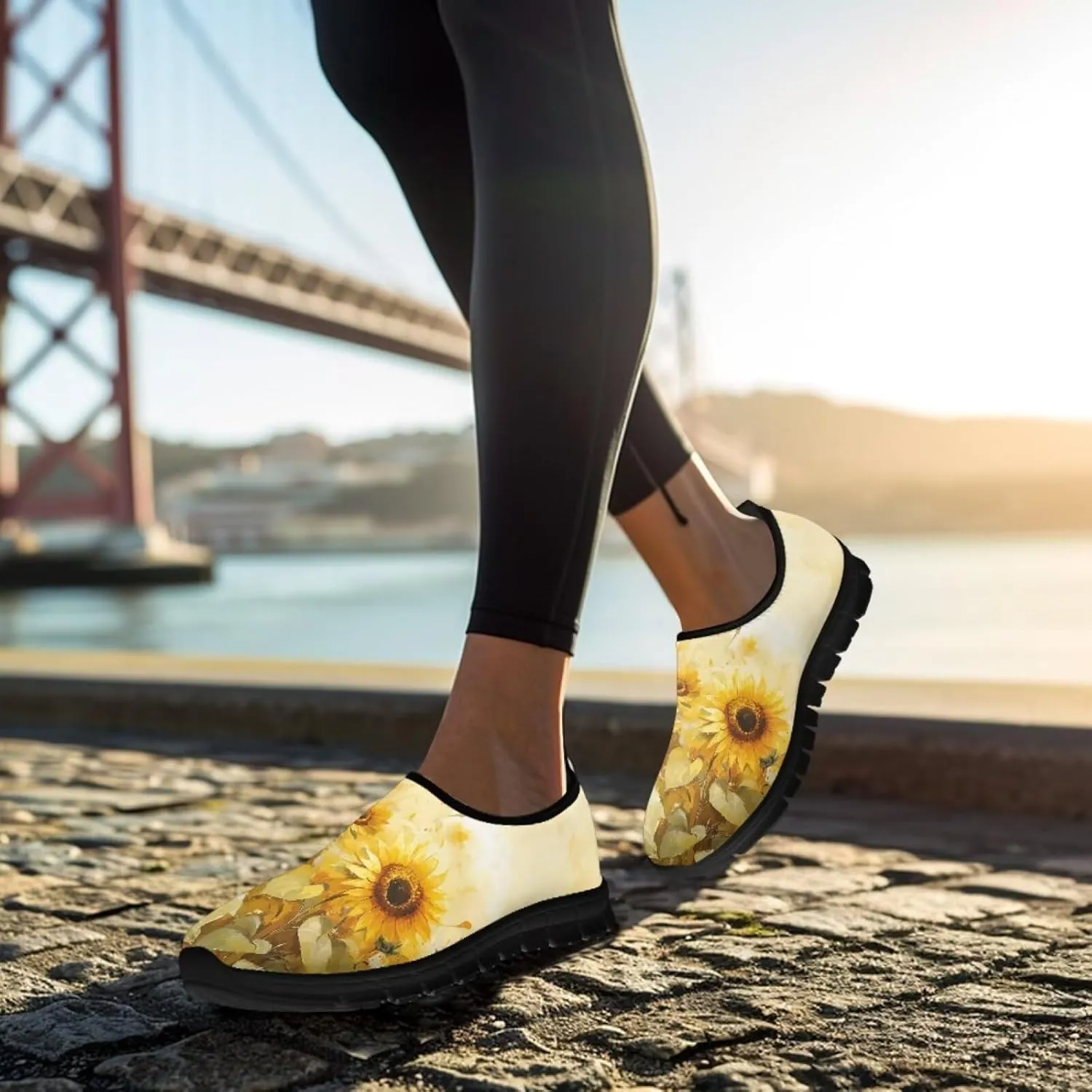 Women's Slip on Sneakers Casual Shoes Loafers Non Slip Breathable Comfortable Walking Sneakers Gifts for Women Girls Black Sole Size 5.5-11.5