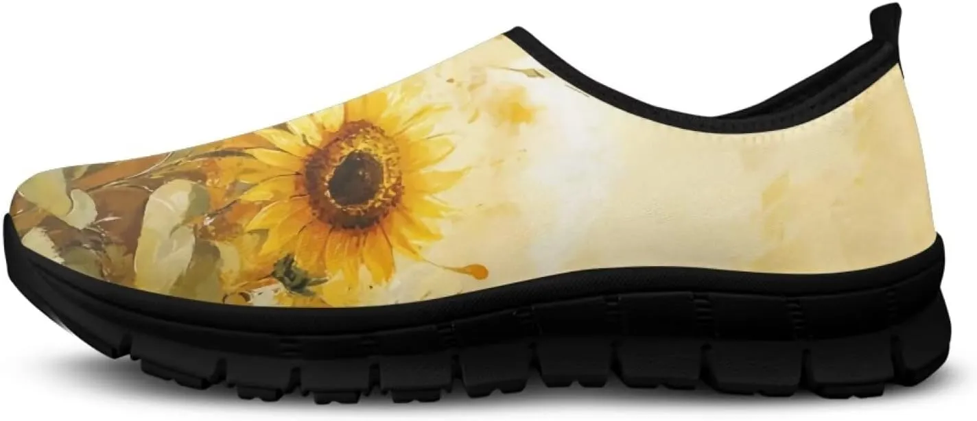 Women's Slip on Sneakers Casual Shoes Loafers Non Slip Breathable Comfortable Walking Sneakers Gifts for Women Girls Black Sole Size 5.5-11.5