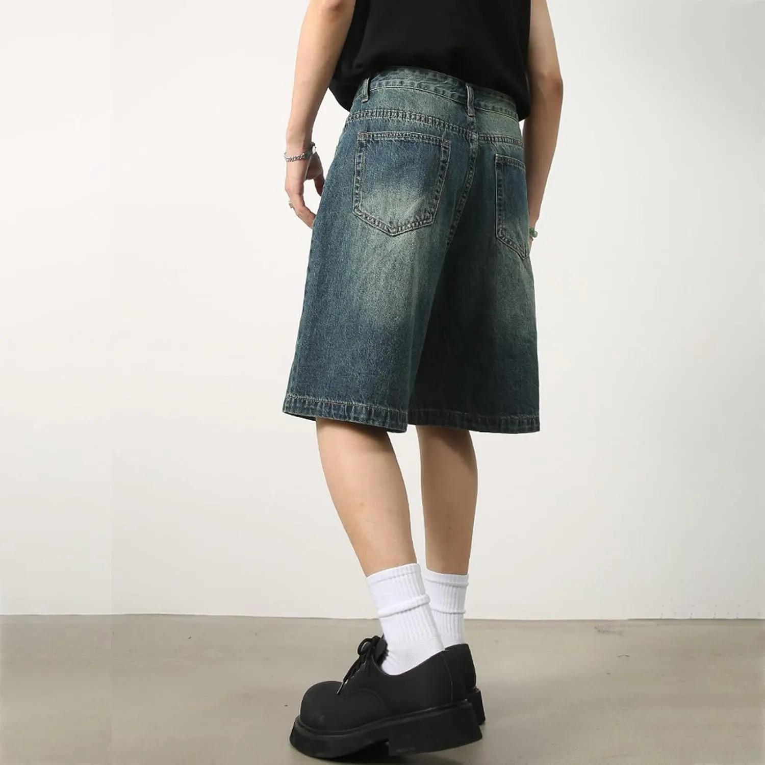 Y2k Jean Shorts Jorts Y2k Streetwear Hip Hop Shorts Skater Jeans Grunge Shorts
