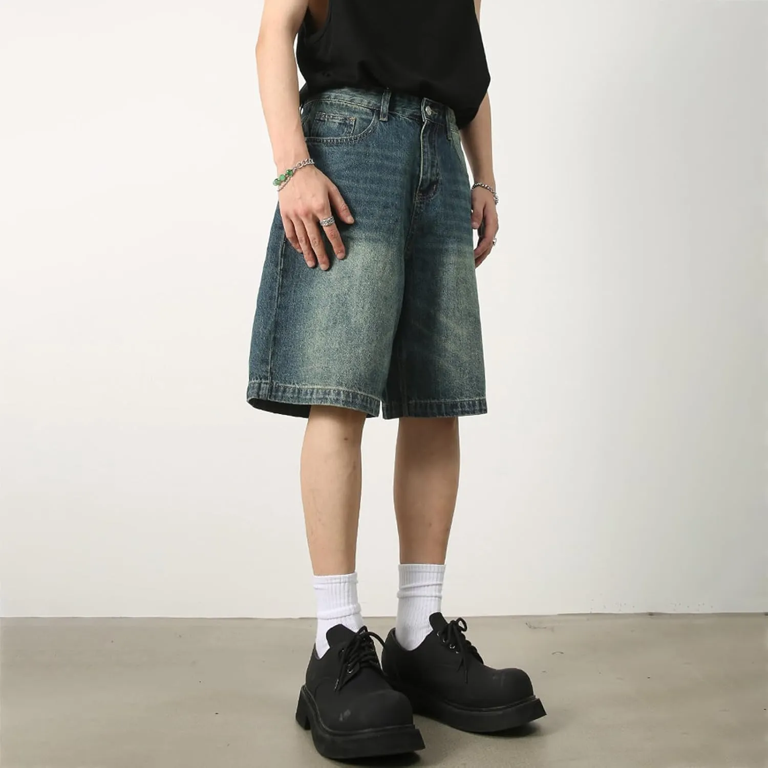 Y2k Jean Shorts Jorts Y2k Streetwear Hip Hop Shorts Skater Jeans Grunge Shorts