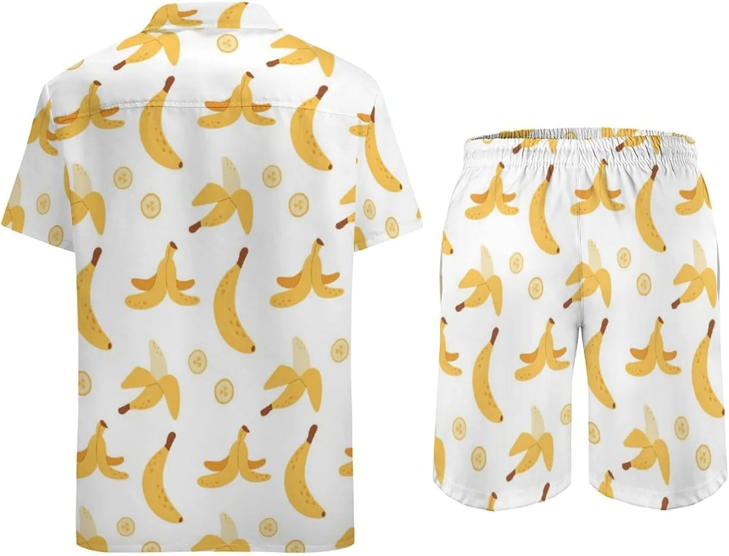 ZHANGXM Tyrannosaurus-Rex Print Men's Button-Up Shirt Hawaiian Shirt Party Beach Shorts