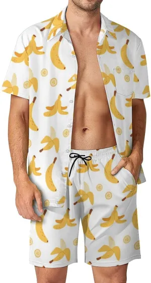 ZHANGXM Tyrannosaurus-Rex Print Men's Button-Up Shirt Hawaiian Shirt Party Beach Shorts